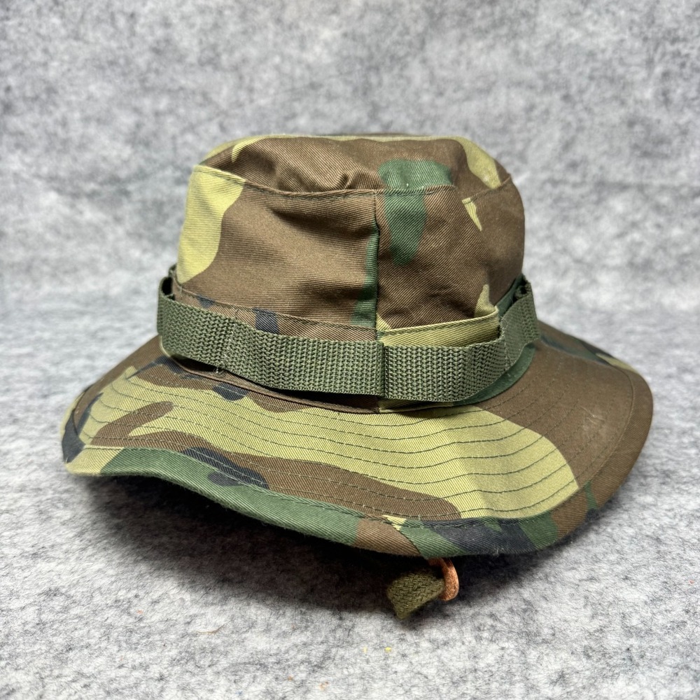Military Boonie Hat Sun Hot Weather Bucket Camo Woodland Type II  7 1/2 CES